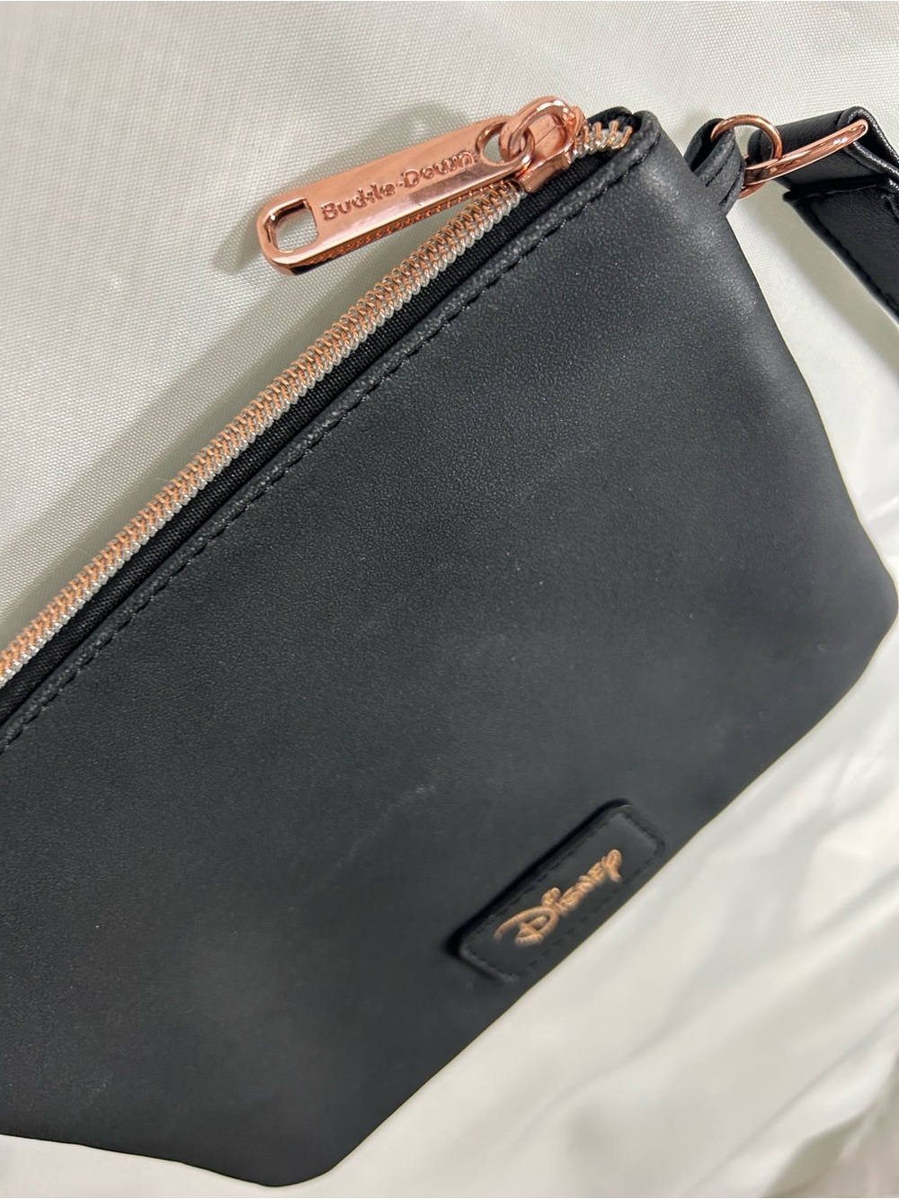 Buckle Down Collectible Snow White Black Wristlet with Rose Gold Castle Accent - Picture 6 of 6